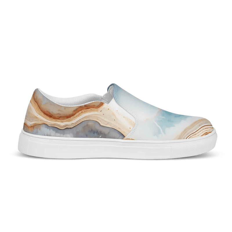 Banded Agate Slip-On Canvas Shoes
