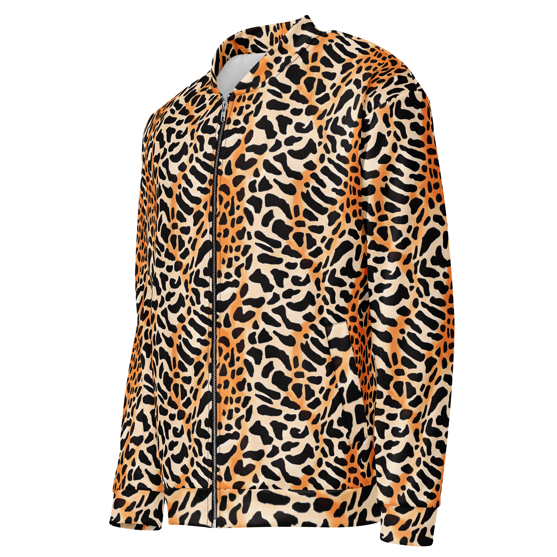 Orange Giraffe Bomber Jacket product image (3)