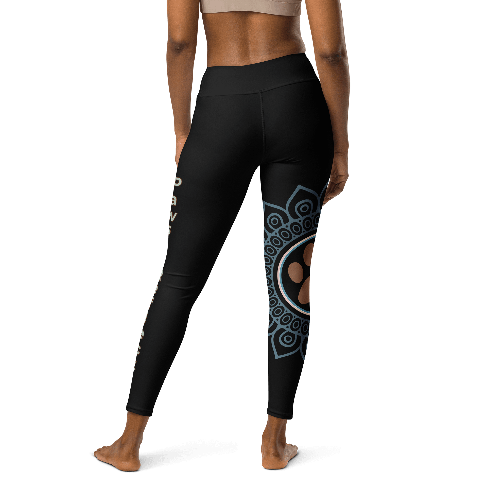 Paws and Reflect Mandala Paw Print Yoga Leggings product image (2)