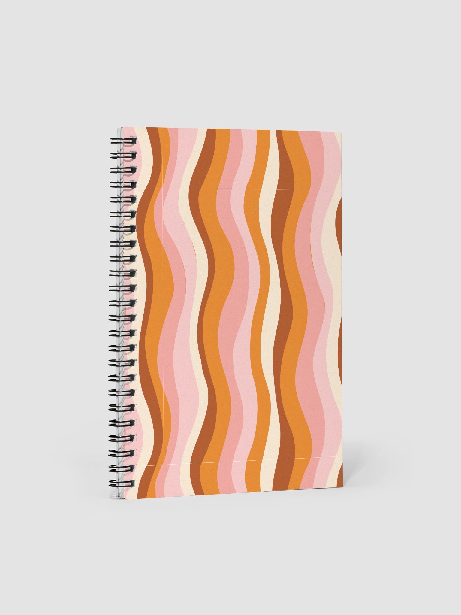 Retro wave stripe spiral notebook product image (1)