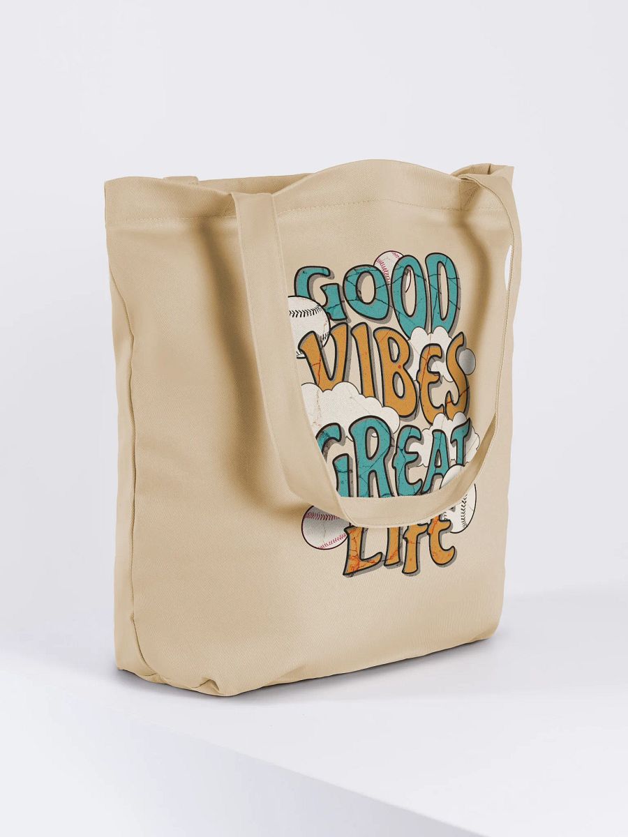 Good Vibes Great Life Baseball Tote product image (4)
