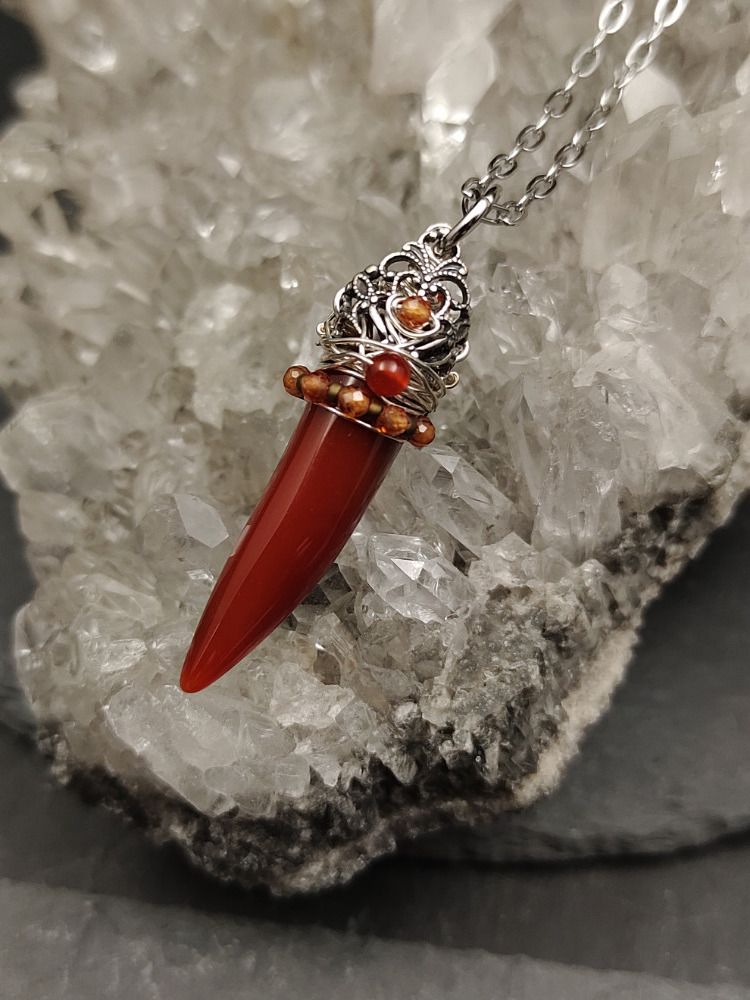 Wrapped Talisman - Carnelian Spike product image (3)