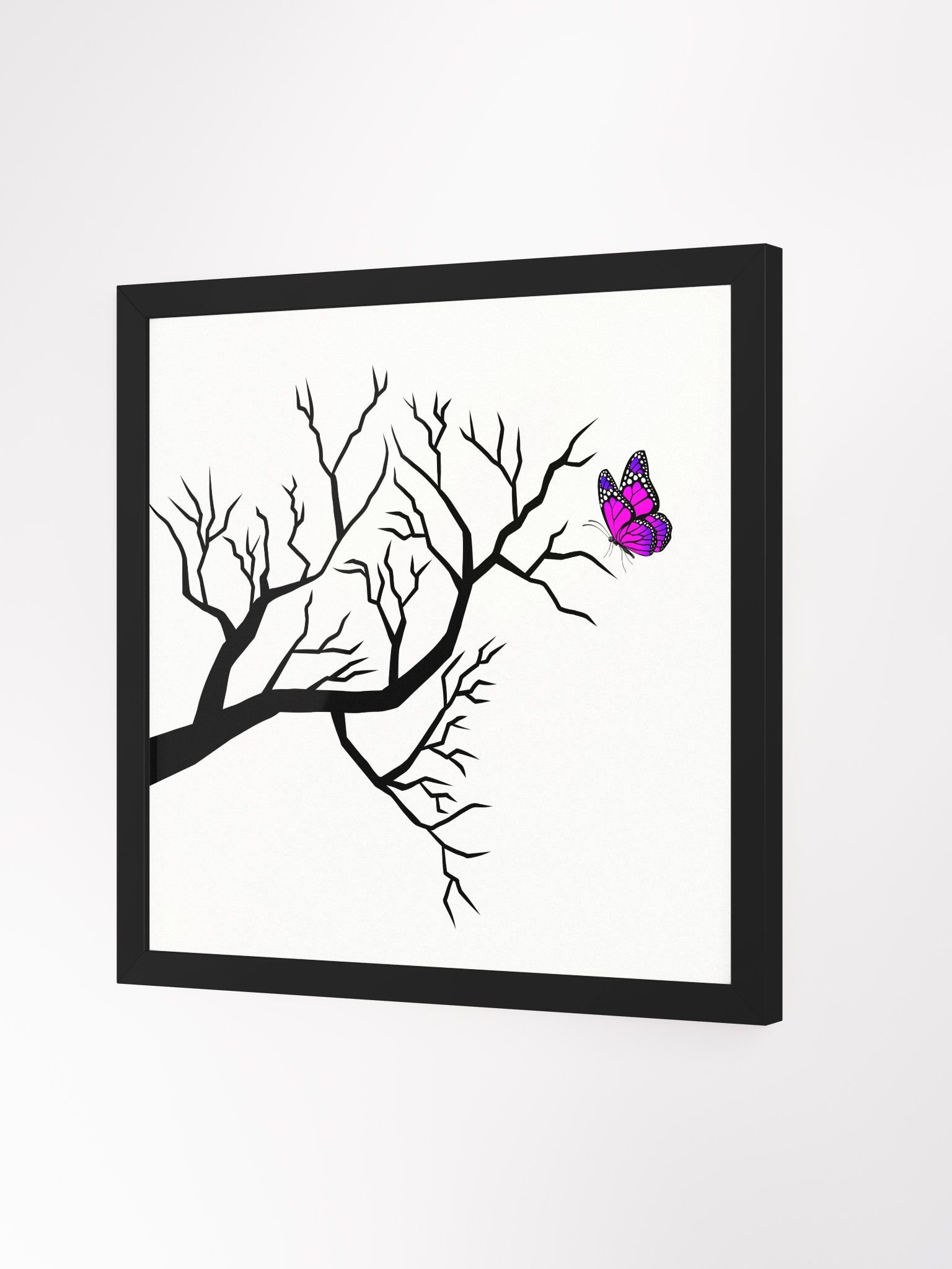 Vibrant Butterfly on Dead Tree Printable Wall Art product image (3)