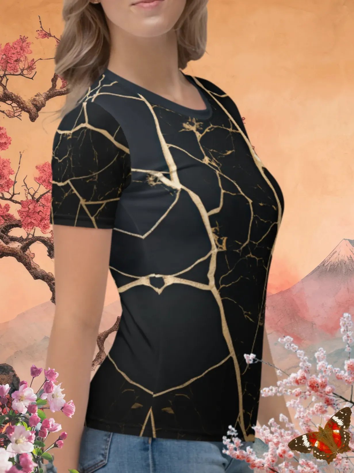 Luxe Kintsugi Print T-Shirt product image (3)