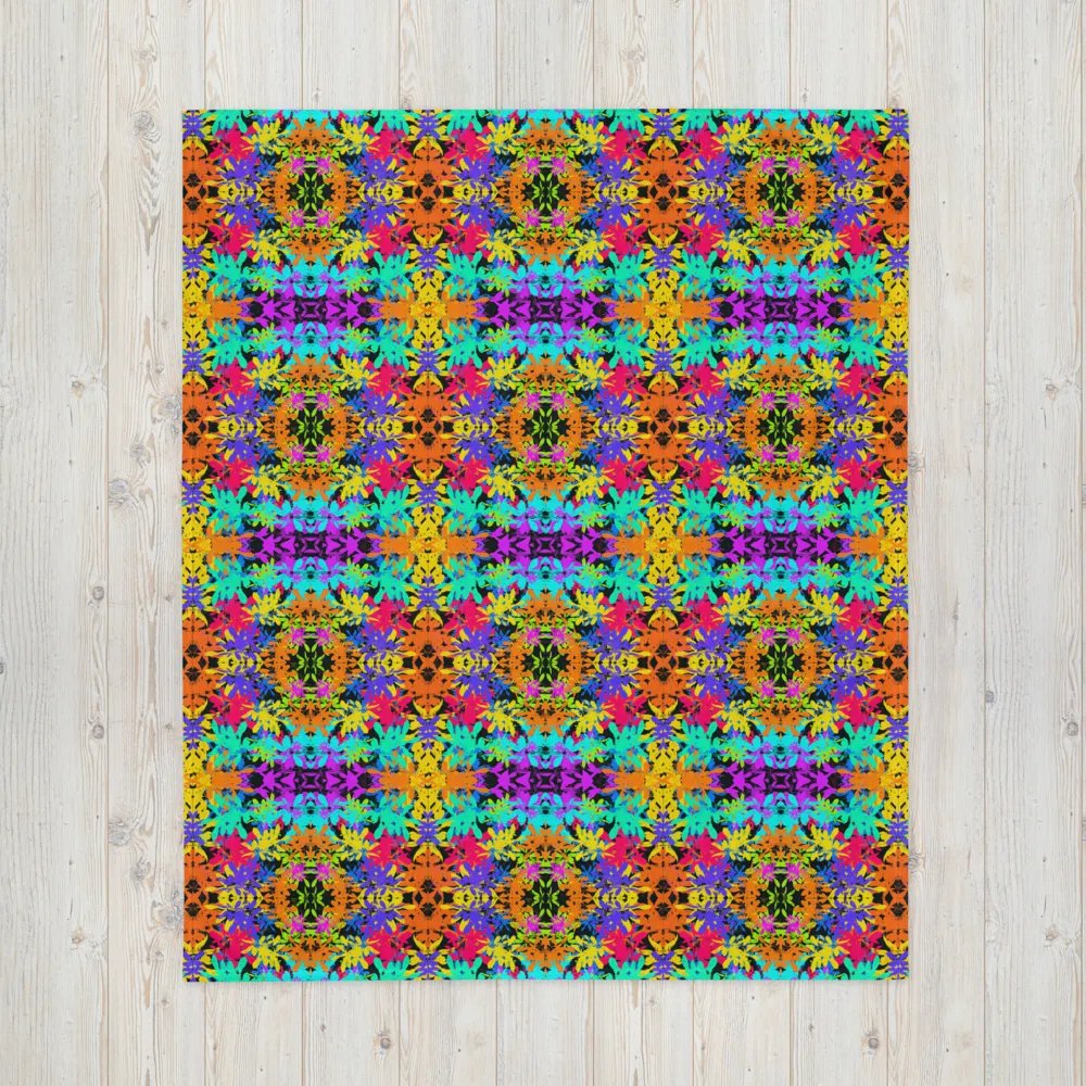 Bright Colourful Leaves Pattern Blanket product image (8)