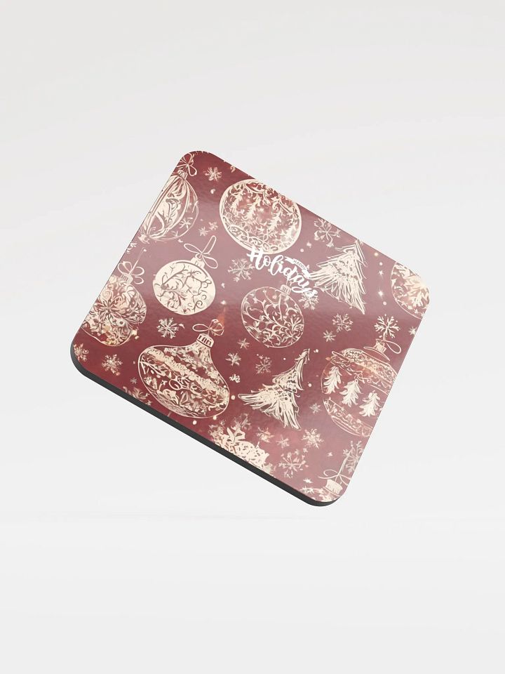 Festive Holiday Cheer Glossed Coaster gift for entertainers moms colleagues friends product image (1)
