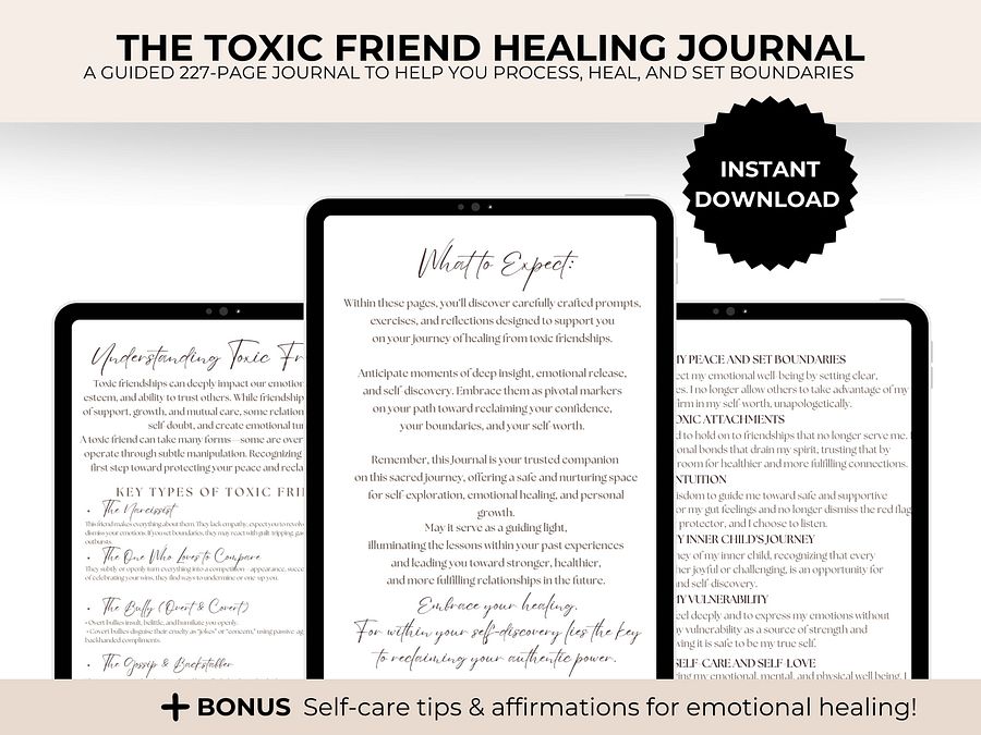 Toxic Friend Healing Journal – Break Free & Reclaim Your Energy product image (3)