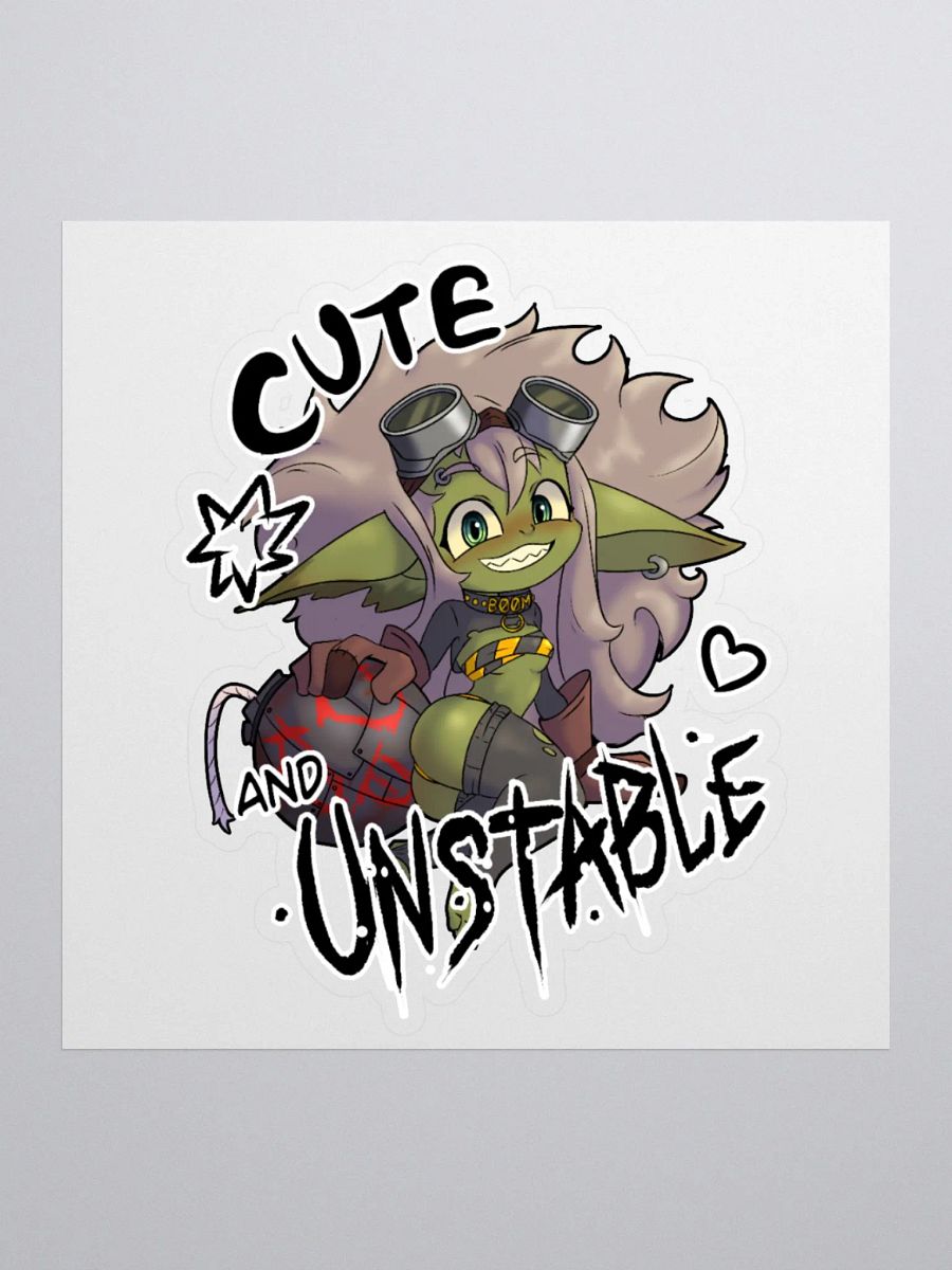 Cute and Unstable Sticker product image (1)