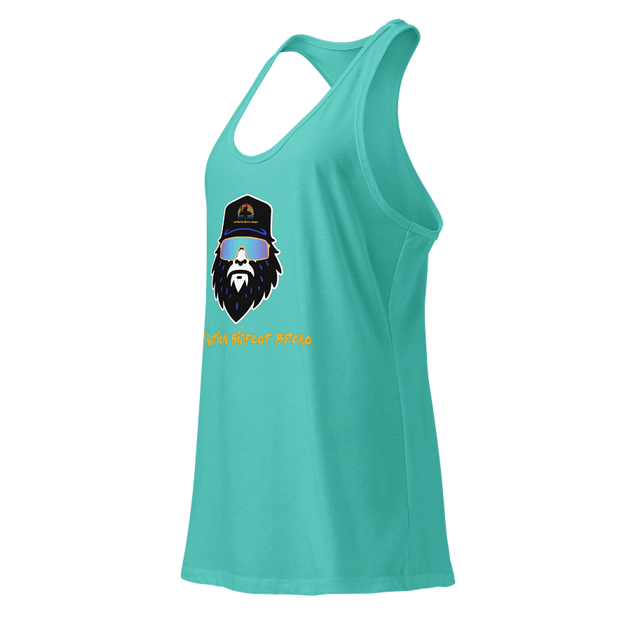 Destination Bigfoot Bronco Bigfoot Logo Next Level Women's Racerback Tank Top (Multi Color Options) product image (15)