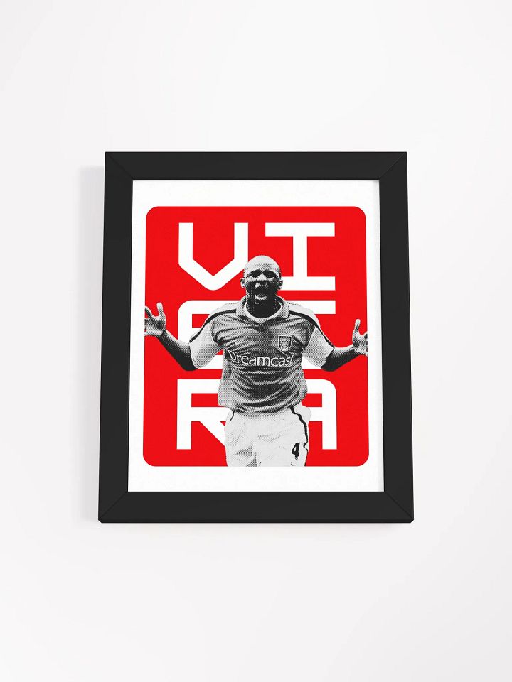 Patrick Vieira BW Arsenal Name Art Framed Print product image (2)
