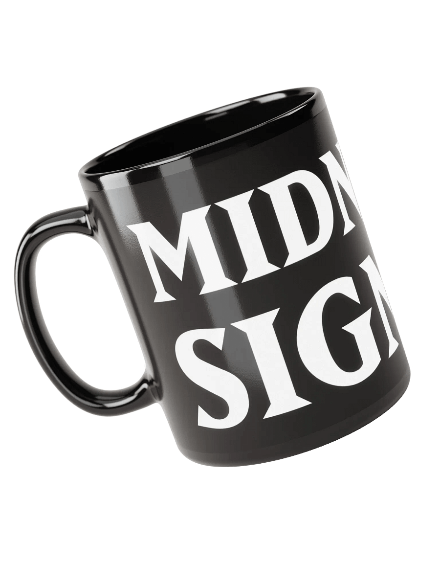 MIDNIGHT SIGNALS Black Glossy Mug product image (5)