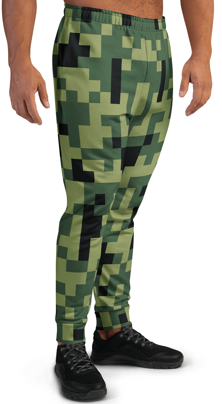 Military Green Camouflage Pixels Camo Pattern Men's Joggers product image (1)
