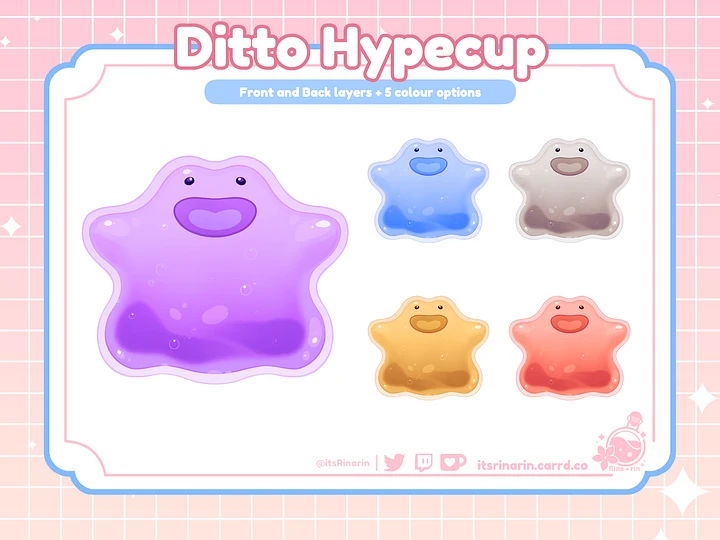 Pokemon Ditto | Twitch / Youtube Bit Donation Cup | Hype Cup | Stream Decor product image (1)