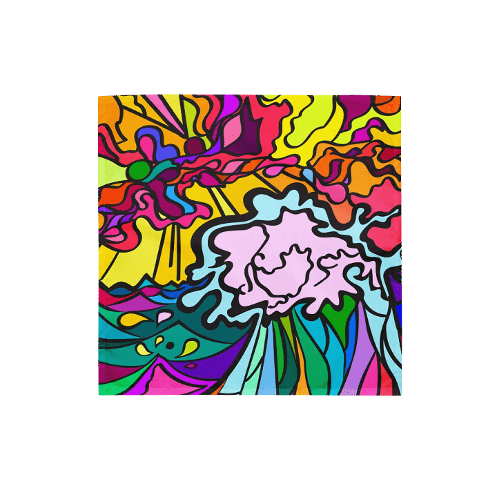 Vibrant Mosaic All-Over Bandana - Wave at Sunset product image (1)