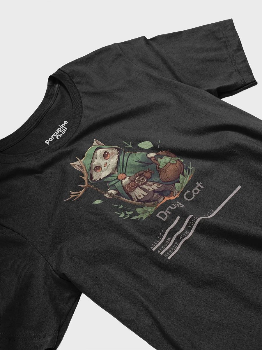 RPG Druid Cat unisex short sleeve T-shirt for gamers and cat lovers product image (3)