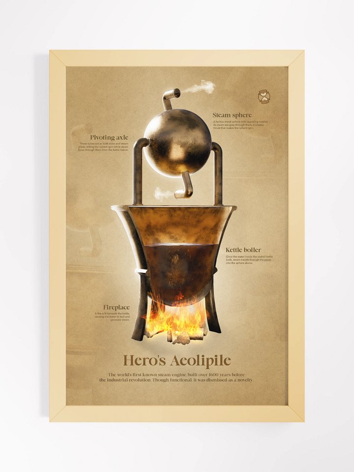 The First Steam Engine Framed Poster product image (2)