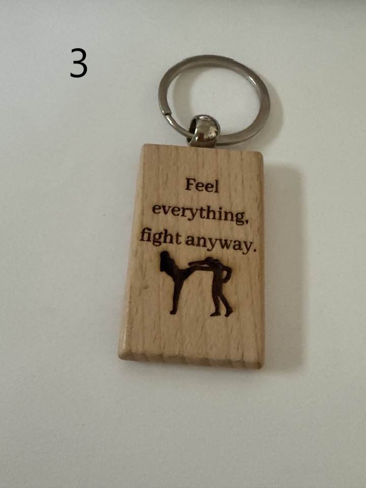 Wooden Engraved Illness Awareness Keychains | Chronic Pain, Cancer, & More (5) product image (3)
