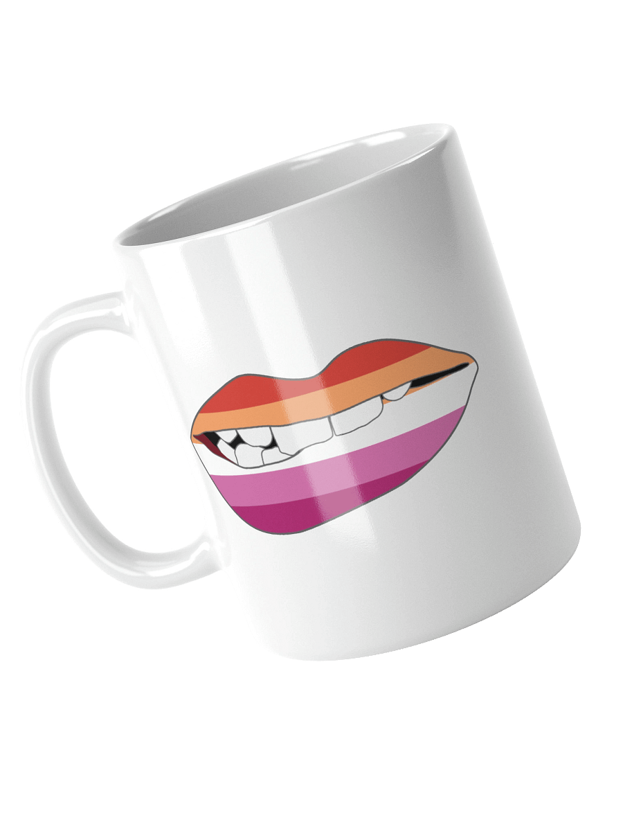 Lesbian Pride Flag Biting Lips Mug product image (3)