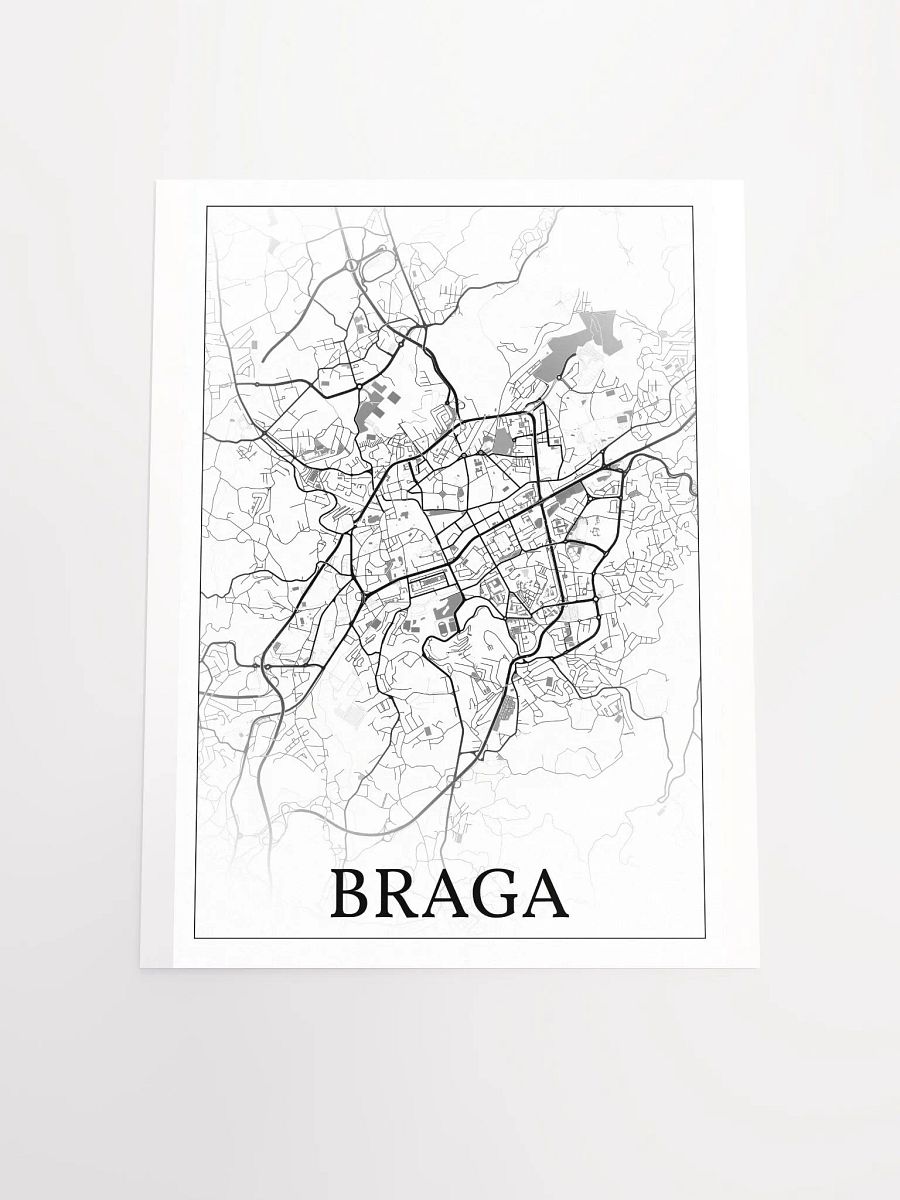 Braga, Portugal, city map print product image (18)