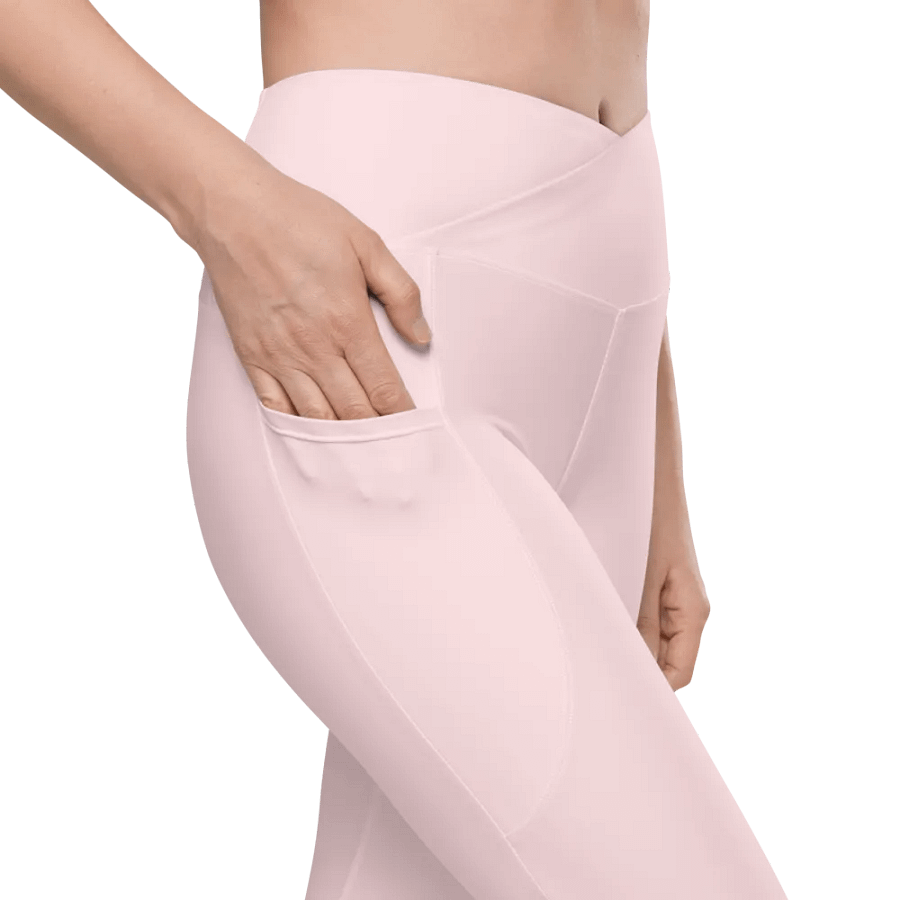 Blush Pink BlueTink Crossover Leggings: Sun-Protected & Stylish product image (10)