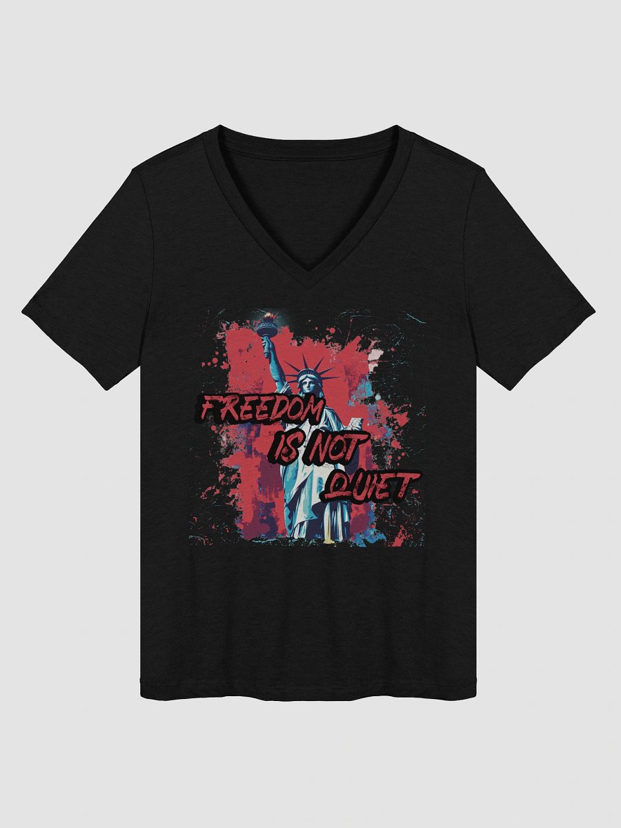 Freedom Is Not Quiet Women's V-Neck T-Shirt - Relaxed Bella + Canvas fit product image (5)