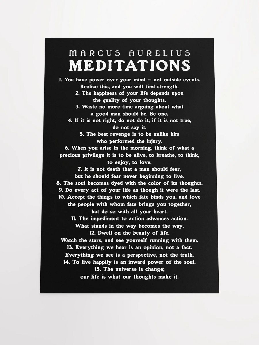 Marcus Aurelius Meditations Matte Paper Poster product image (4)