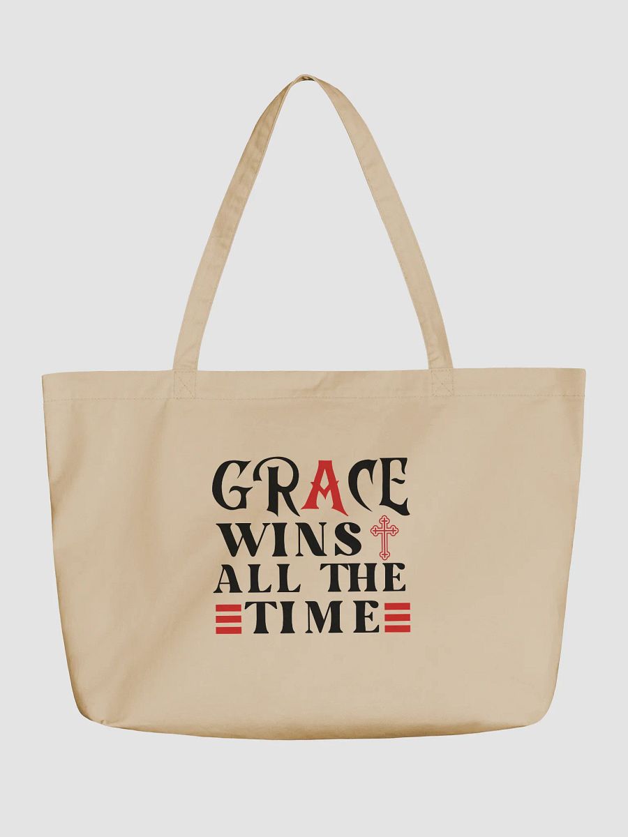 Grace Wins All The Time, Christian Faith Organic Tote bag product image (2)