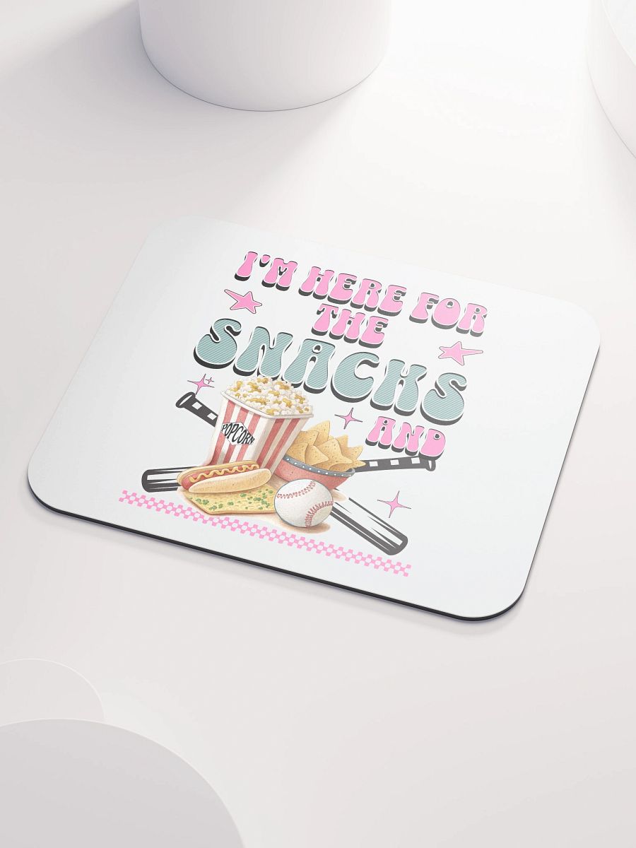 Im Here For The Snacks And Baseball Mouse Pad product image (3)