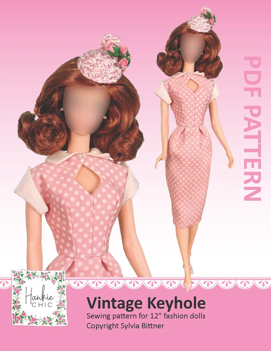 Vintage Keyhole sewing pattern for 12