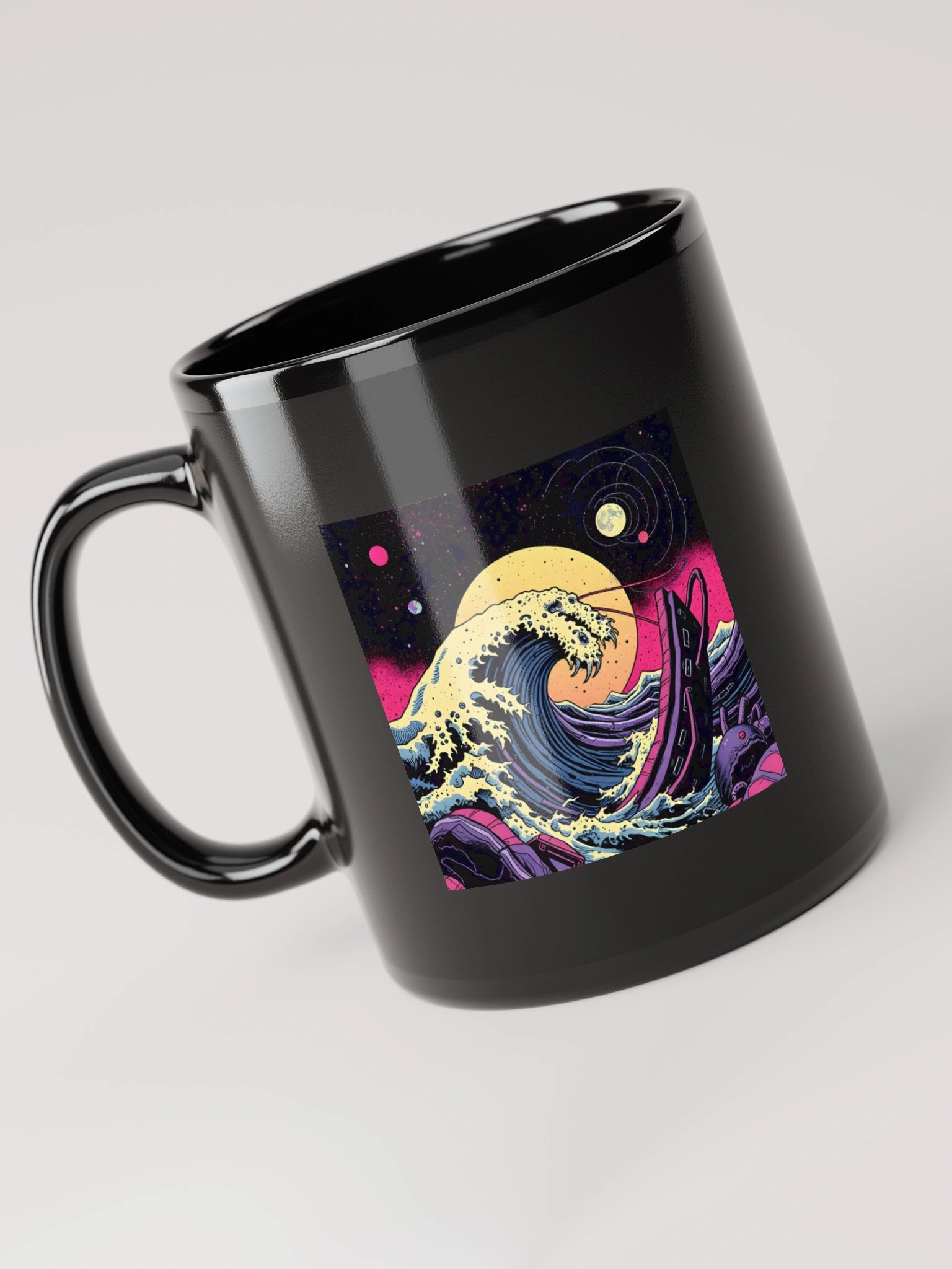 Weird Wave Sounds Duality Black Mug- 11 oz product image (3)