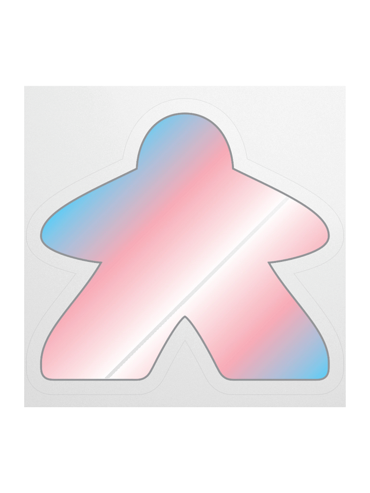 Trans Pride Gradient Meeple Sticker product image (3)