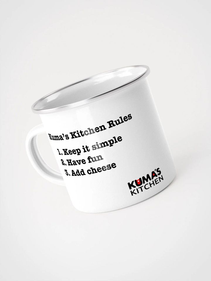Kuma's Kitchen Rules Enamel Mug product image (1)