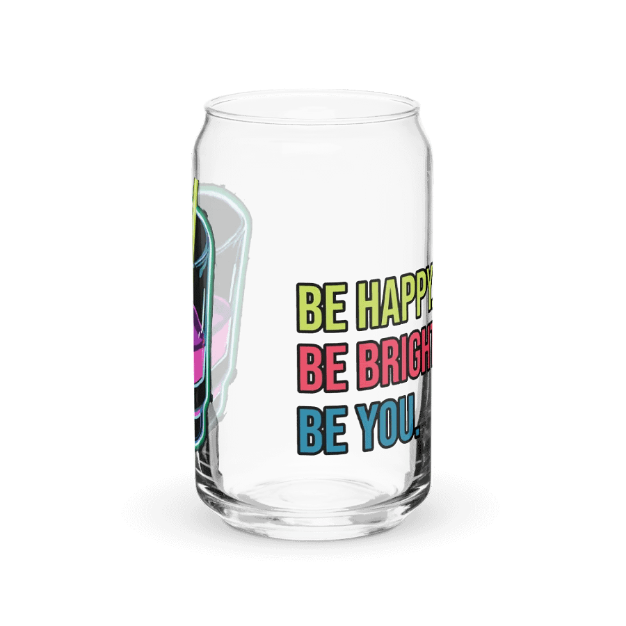Cheers Neon Motivation Glass: BE HAPPY. BE BRIGHT. BE YOU. product image (9)