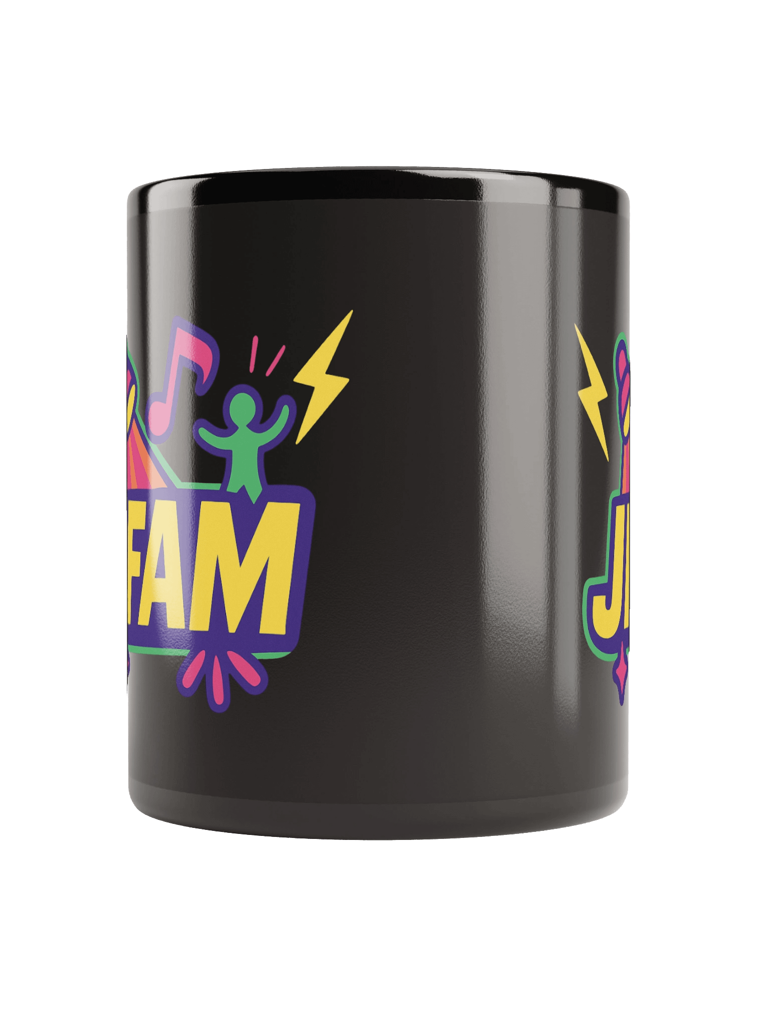 JFAM Vibrant Logo Black Mug product image (9)