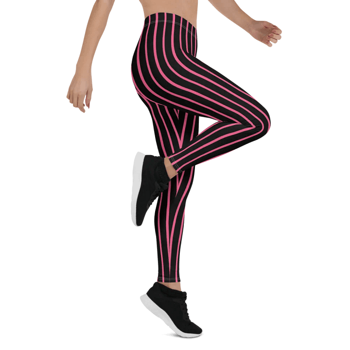 Black Stripe Fuchsia Leggings product image (2)