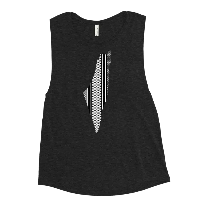 Kuffiyeh Palestine Fitted Flowy Muscle Tank product image (2)