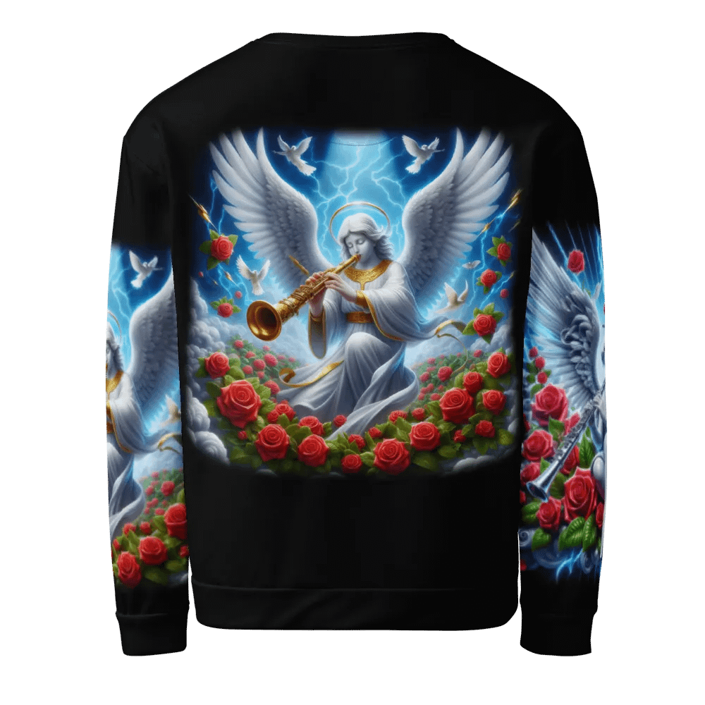 Angels making Music with a Clarinet - All-Over Unisex Sweatshirt #6 product image (3)