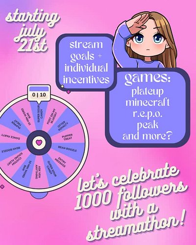 it’s time to celebrate yall! a couple weeks back we hit 1k followers on twitch! what the helly??? i love you all and cannot w...