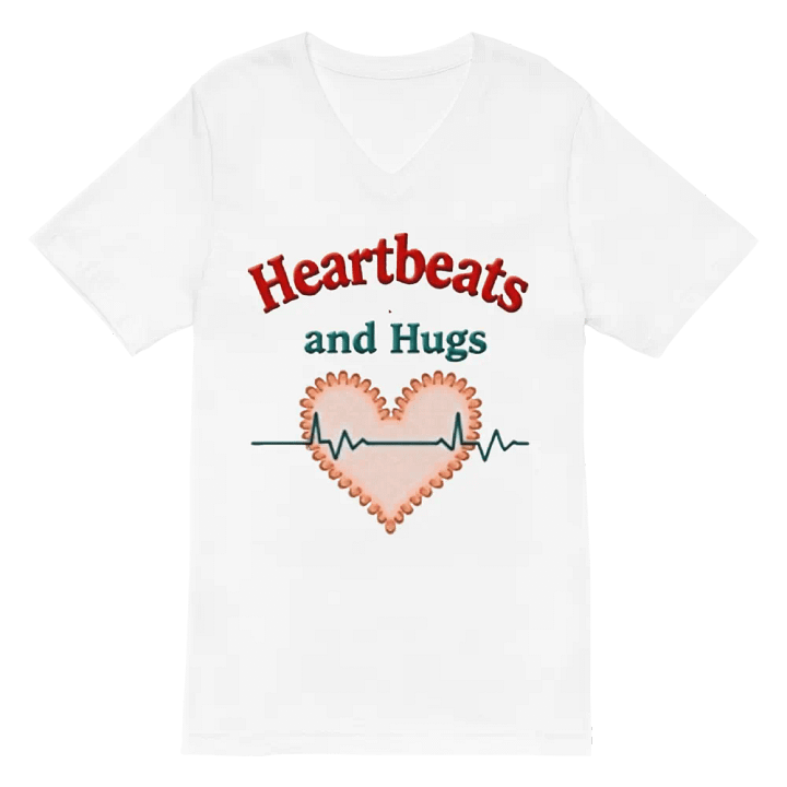 Heartbeats and Hugs V-Neck Tee product image (6)