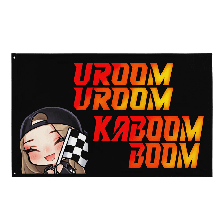 Vroom Vroom Kaboom Boom Flag product image (1)
