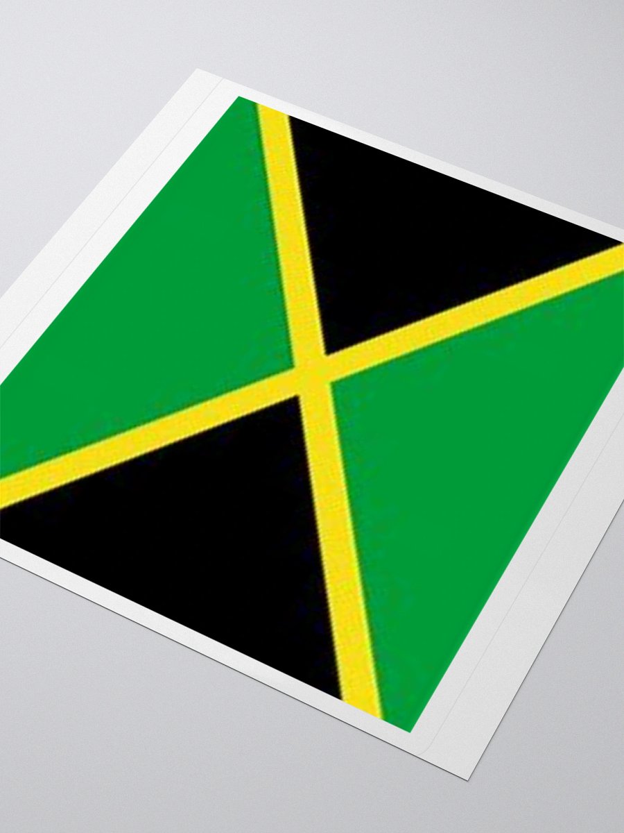Jamaica Flag Sticker | Green Yellow Black Cross Design | Durable Vinyl | 3 Sizes product image (8)