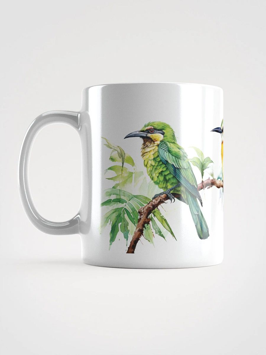 Vibrant Tropical Aviary White Glossy Mug product image (6)