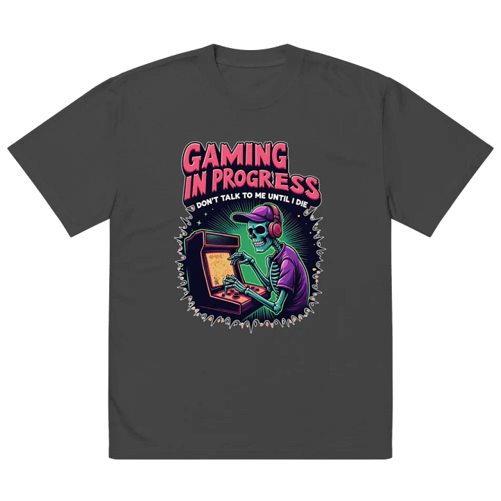 Skeleton Gamer Oversized Tee product image (5)