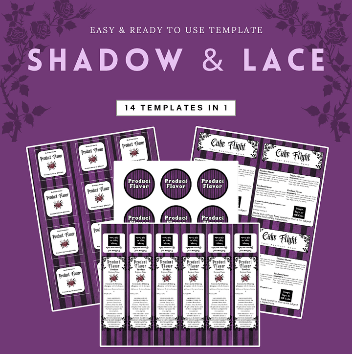 Shadow & Lace Label Templates product image (1)