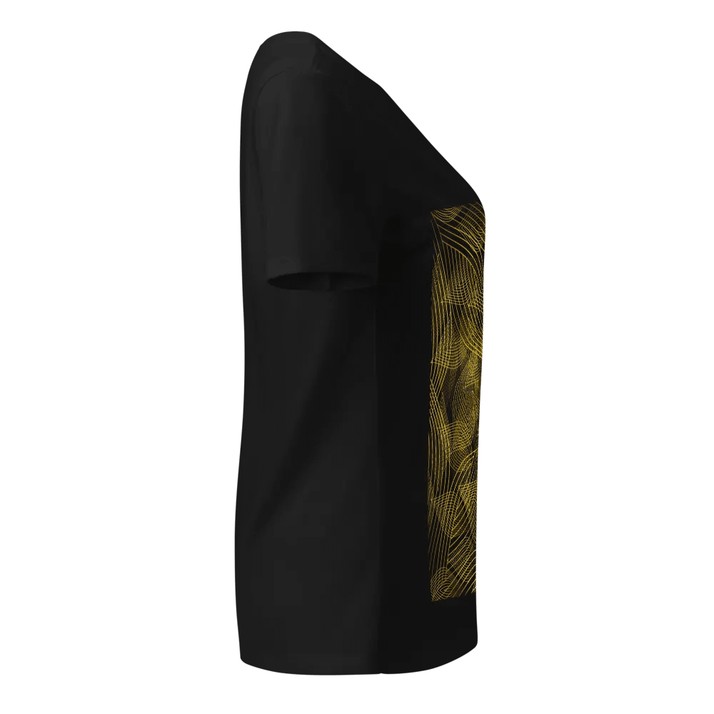 T-Shirt with golden lines and leaf design product image (3)