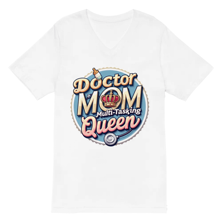 doctor mom, Queen of Multitasking V-Neck Tee product image (6)