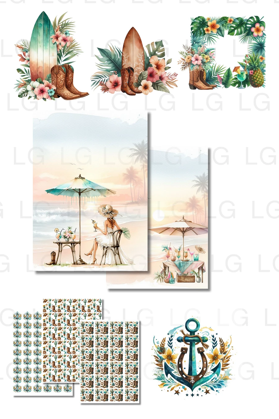 Coastal Cowgirl Graphics and Design Guide for Zazzle Print on Demand Creators product image (6)