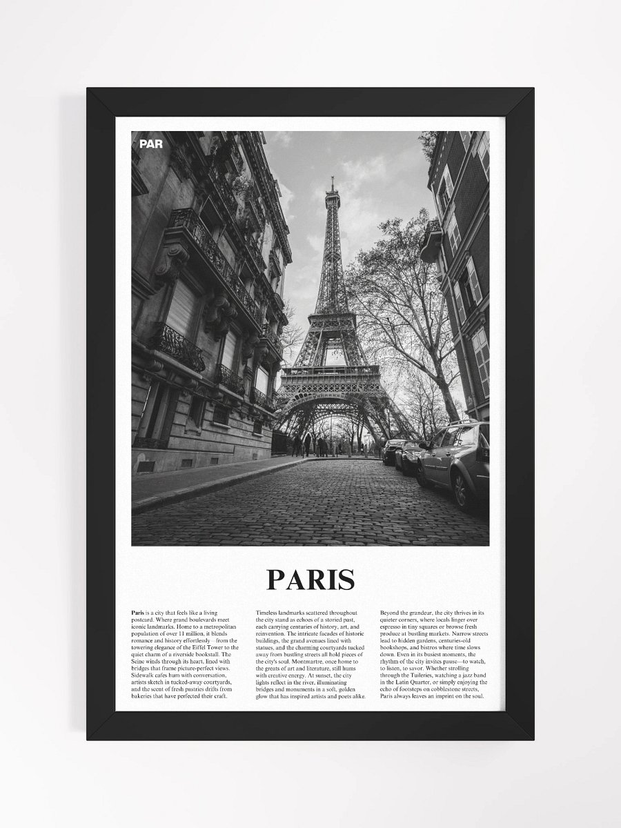 Paris 03 Newspaper Poster | Framed product image (5)