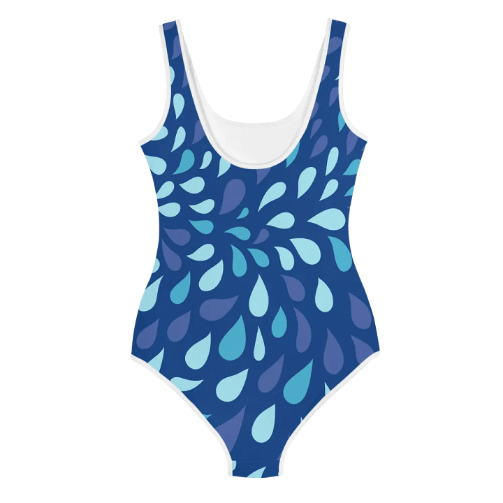 Ethereal Blue Teardrop Swirl Youth Swimsuit product image (2)