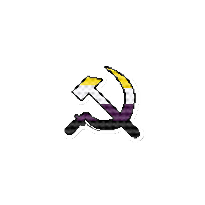 Nonbinary Pride Hammer & Sickle Die Cut Magent product image (1)